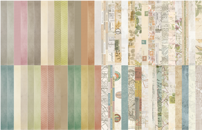 Pocket Vintage Border Strips By Katie Pertiet - Wallpaper (400x400), Png Download