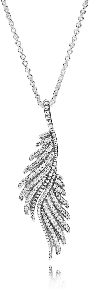 Majestic Feathers Pandora Necklace (1000x1000), Png Download