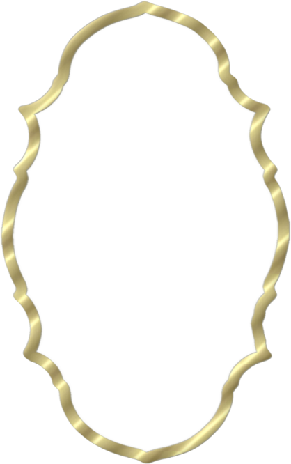 Gold Frame - Gold Vintage Frame Png (418x666), Png Download