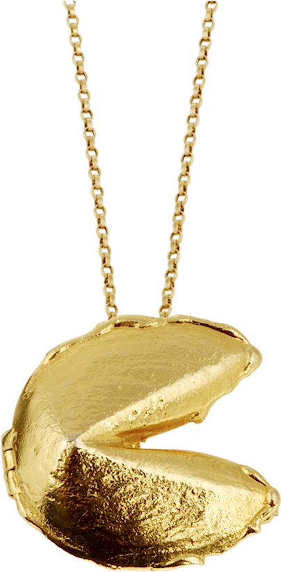 Fortune & Frame - Large Fortune Cookie Locket Necklace (1024x1024), Png Download