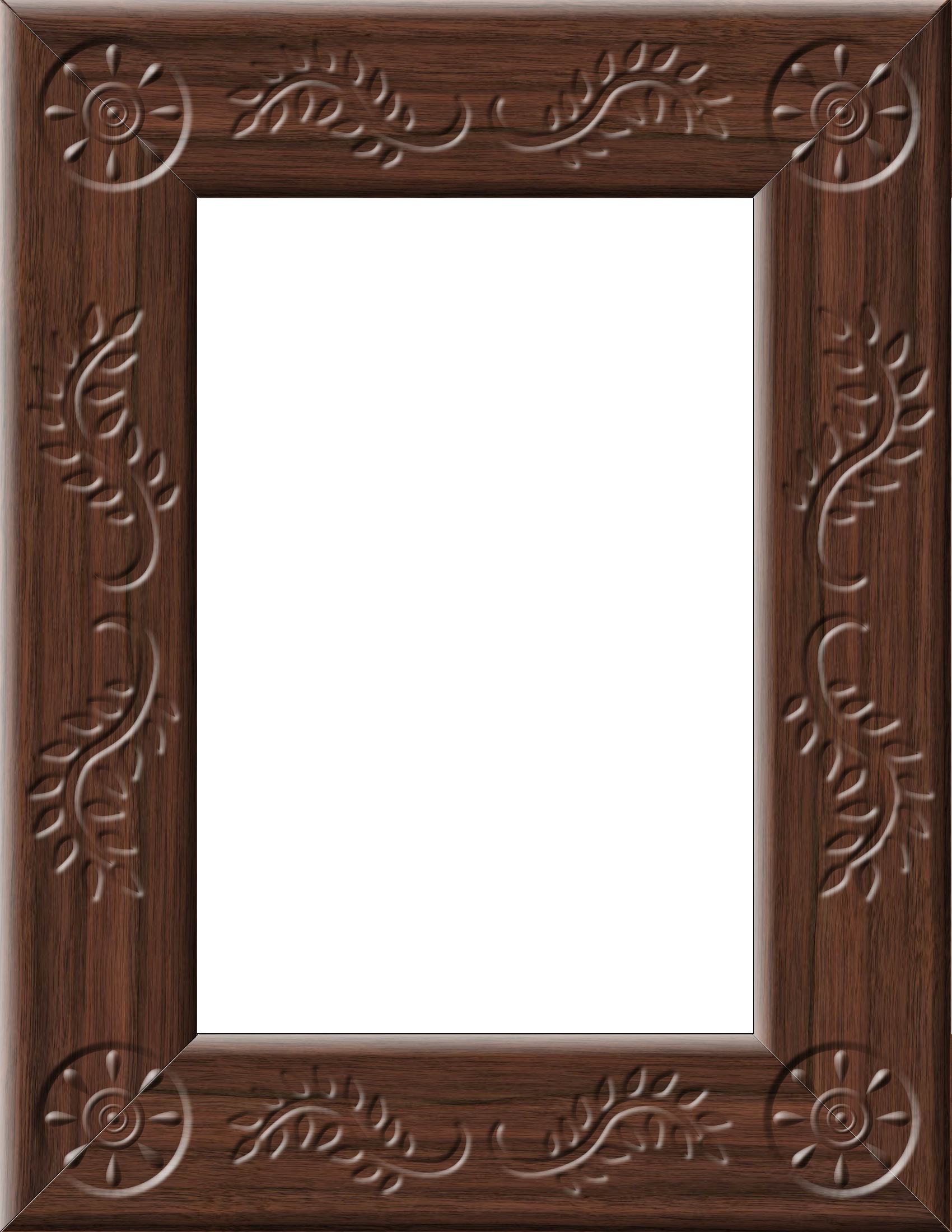 Wood Photo Frames Cozy Home Wood002 - Picture Frame (1700x2200), Png Download