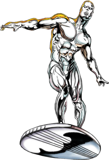 Silver Surfer - Marvel Silver Surfer Png (481x689), Png Download