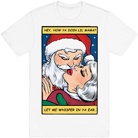 Santa Romance Comic Mens T-shirt - My Neck My Back My Anxiety Attack T Shirt (484x484), Png Download
