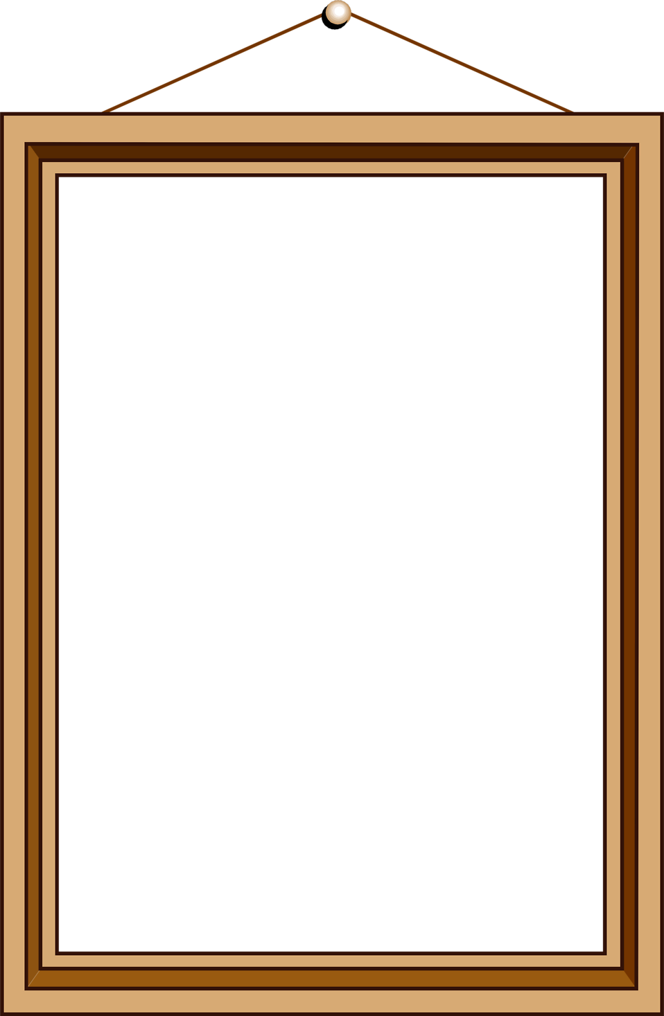 Image Free Download Free Wood Frames Cliparts Download - Hanging Photo Frames Png (958x1467), Png Download