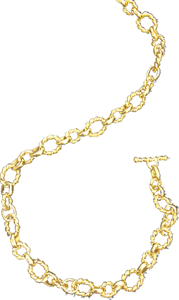 Handmade K Yellow Gold - Transparent Money Chain (358x600), Png Download