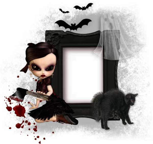 Tube Cookie - Halloween Black Cat (600x564), Png Download