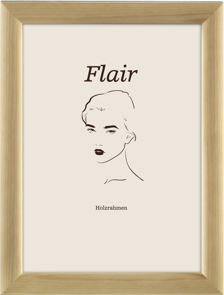 "flair 1" Wooden Frame, Birch, 10 X 15 Cm - Hama Holzrahmen Flair 1, Schwarz, 21 X 29,7 Cm, Din (1100x1100), Png Download