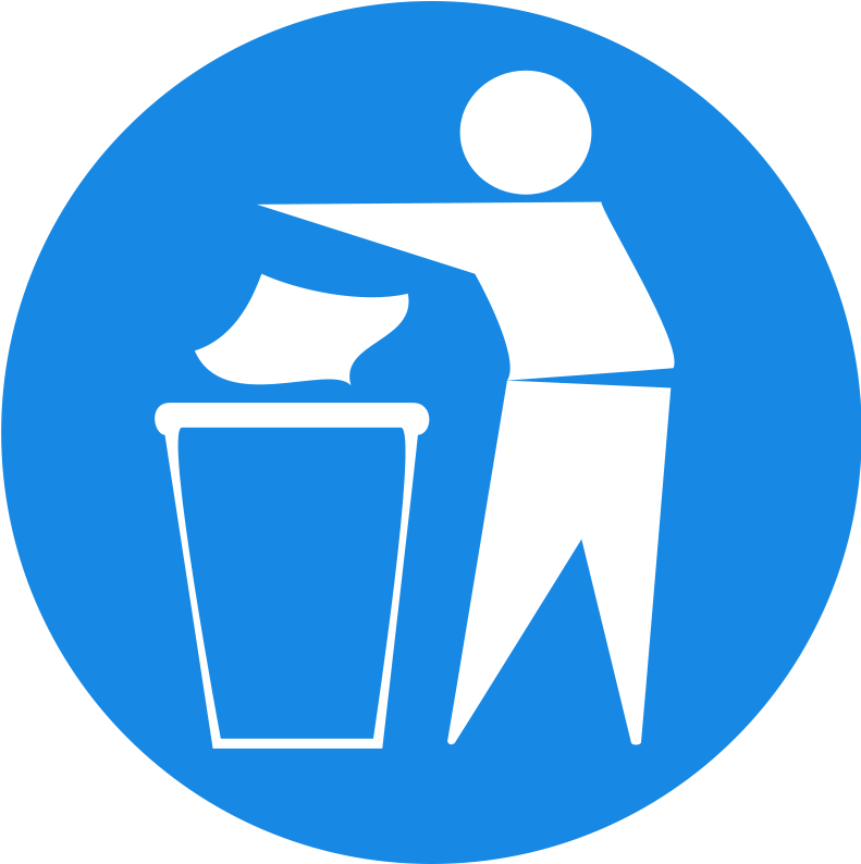 Trashcan, Garbage, Bin, Recycle Bin, Rubbish - Ne Pas Jeter Sur La Voie Publique (640x563), Png Download