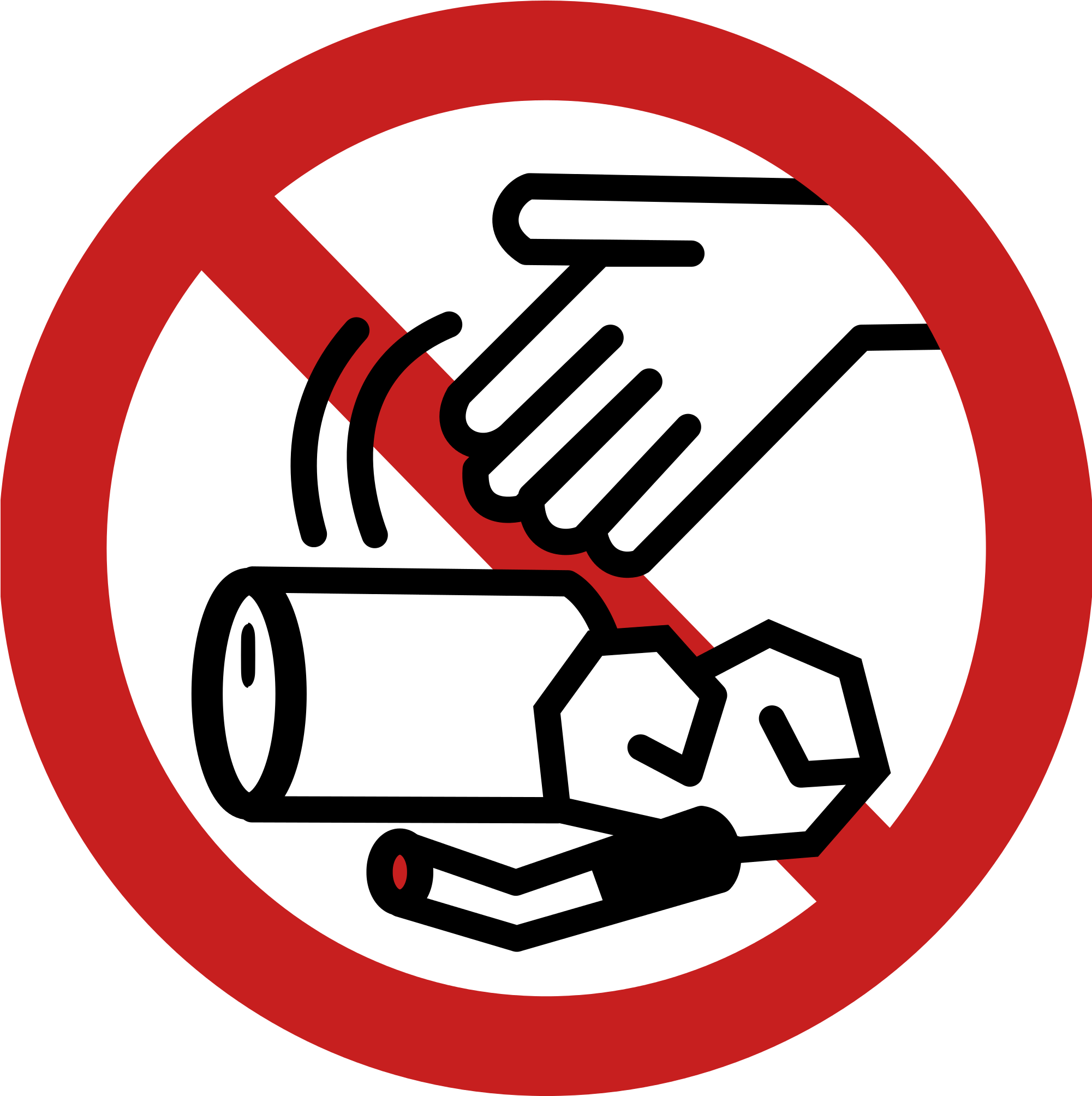 Open - No Garbage Sign (2000x2016), Png Download