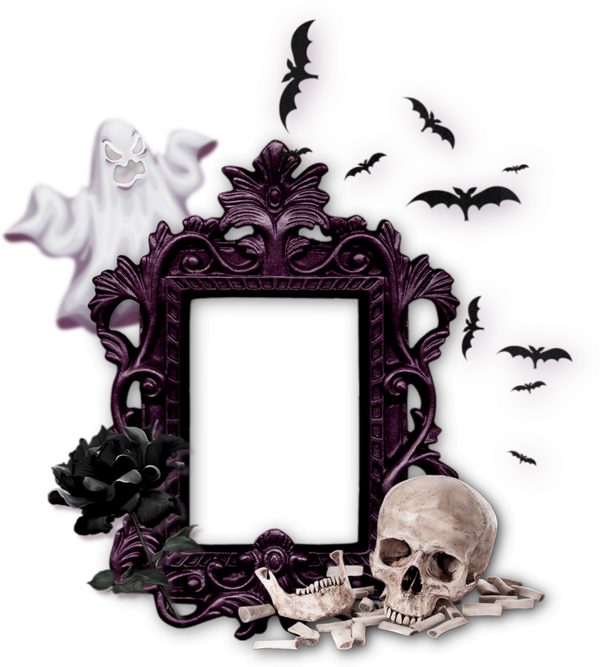 Cadre Png Gothique, Halloween - Picture Frame (875x970), Png Download