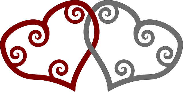 Red, Two, Cartoon, Heart, Symbols, Love, Border, Silver - Easy Maori Designs And Patterns (640x322), Png Download