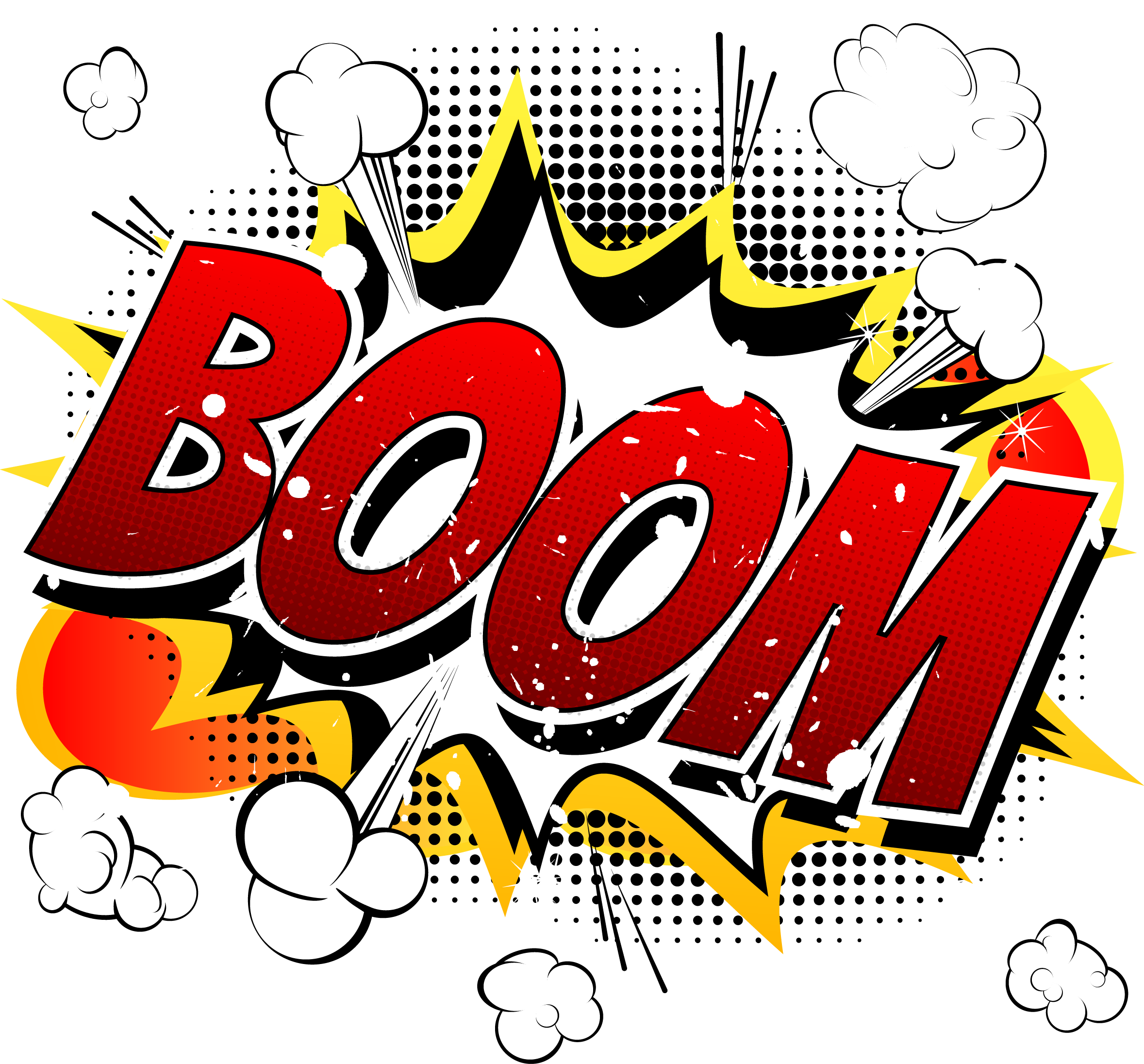 Clip Black And White Download Cartoon Comics Comic - Boom Comic Png (2357x2192), Png Download