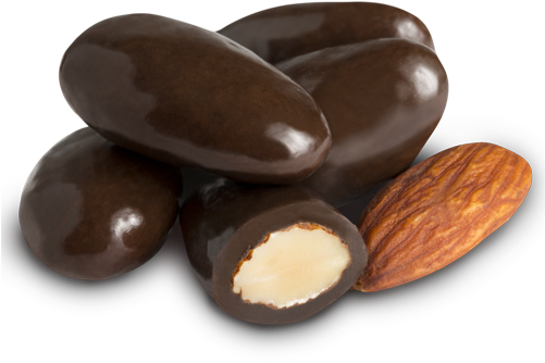 Dark Chocolate Covered Almonds - Dark Chocolate Almonds (500x500), Png Download