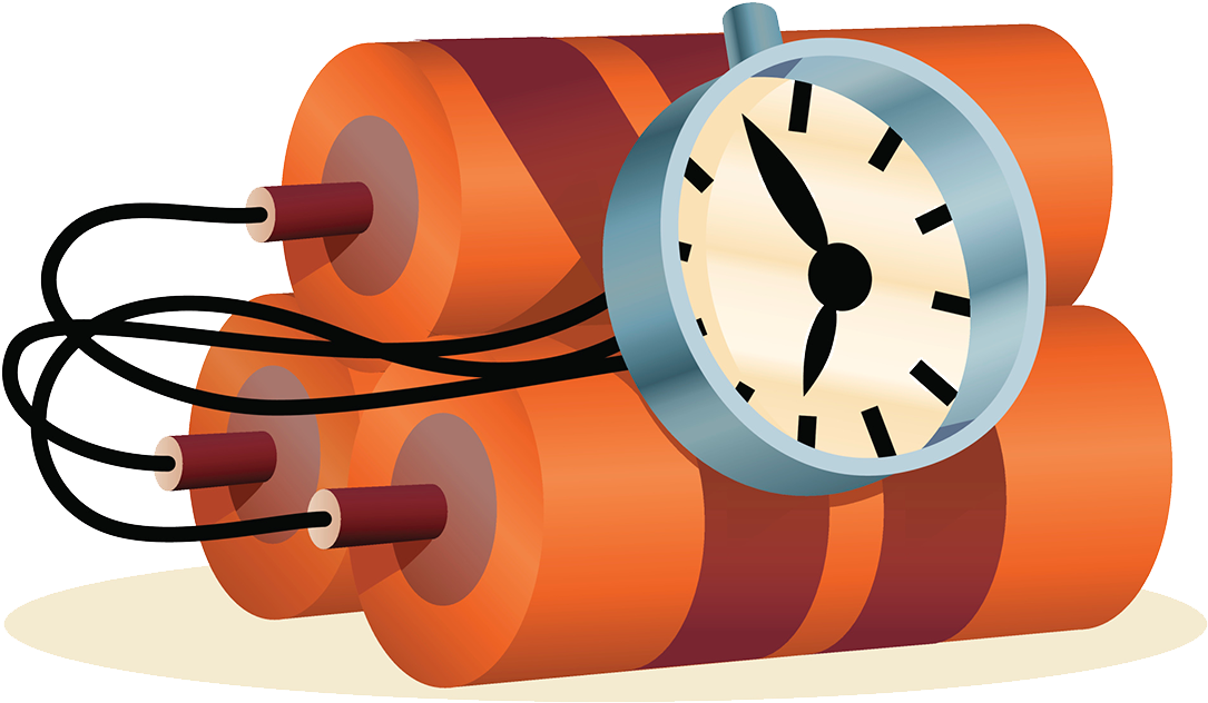 Svg Black And White Time Bomb Grenade Transprent Png - Time Bomb Illustration (1131x716), Png Download