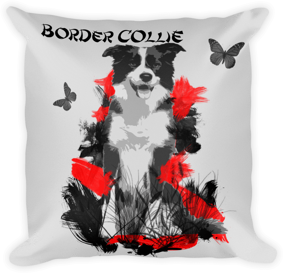 Border Collie Chinese Painting / Silver - Photoshop (1000x1000), Png Download