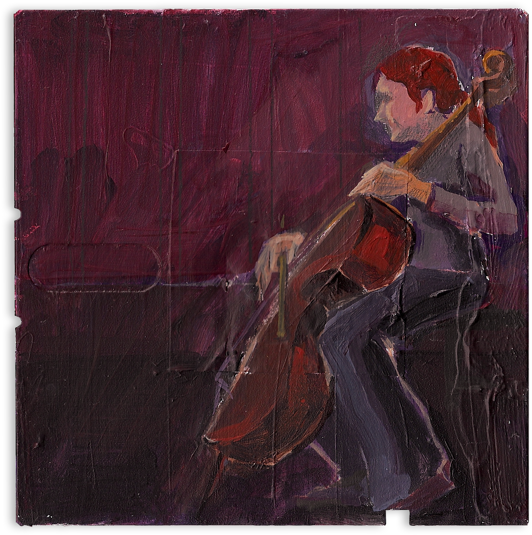 Acrylic And Collage On Floppy Disks - Painting (1120x1134), Png Download