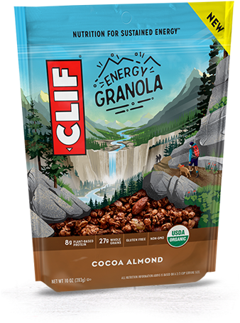 Cocoa Almond Packaging - Clif Energy Granola (625x510), Png Download