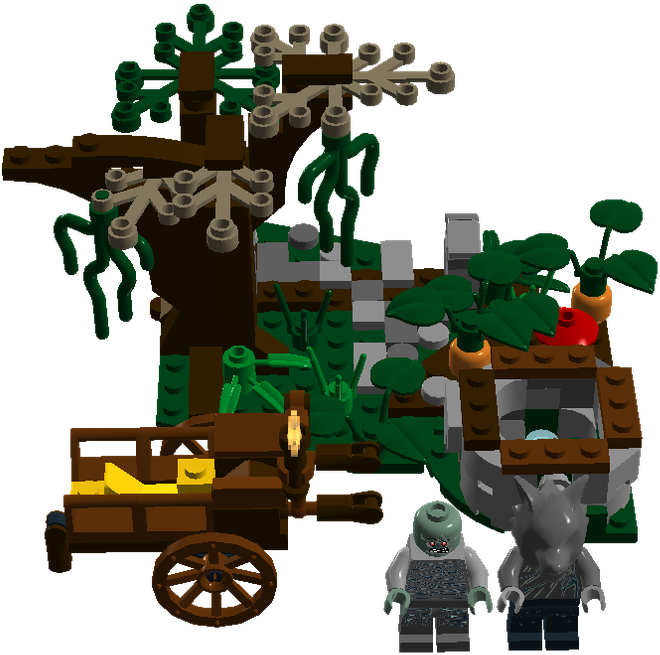 Haunted Well - Tree (1043x900), Png Download