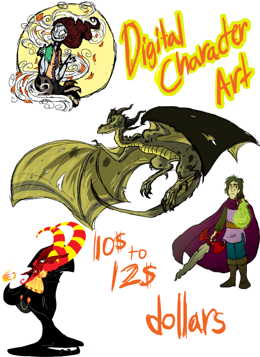 Digital Character Art Minus Any Kind Of Background - Drawing (540x774), Png Download