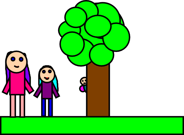 Family In The Forest Svg Clip Arts 600 X 438 Px (600x438), Png Download