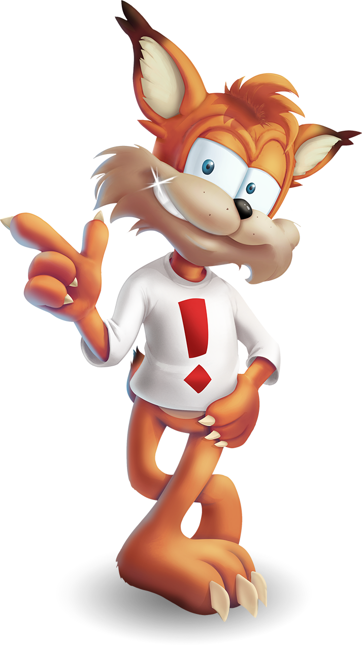 Bubsy Bobcat - Bubsy: The Woolies Strike Back [purrfect Edition] (713x1268), Png Download