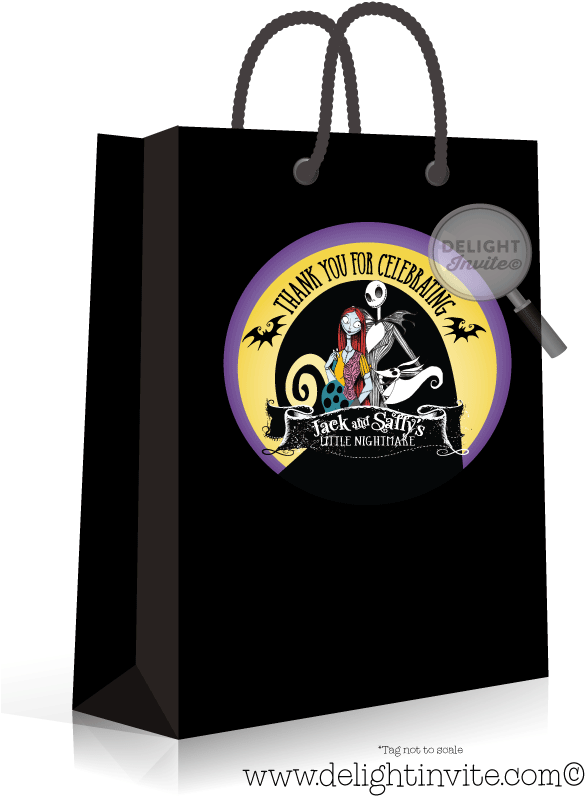 Nightmare Before Christmas Baby Shower Sticker Tags - Johnny Walker Black Labels Stickers (613x822), Png Download