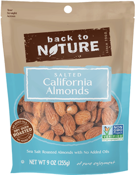 Almonds - Back To Nature Banana Walnut Granola Clusters (353x450), Png Download