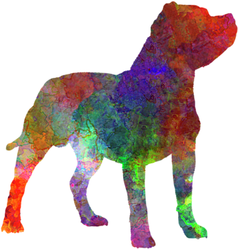 Bleed Area May Not Be Visible - Staffordshire Bull Terrier Art (600x480), Png Download