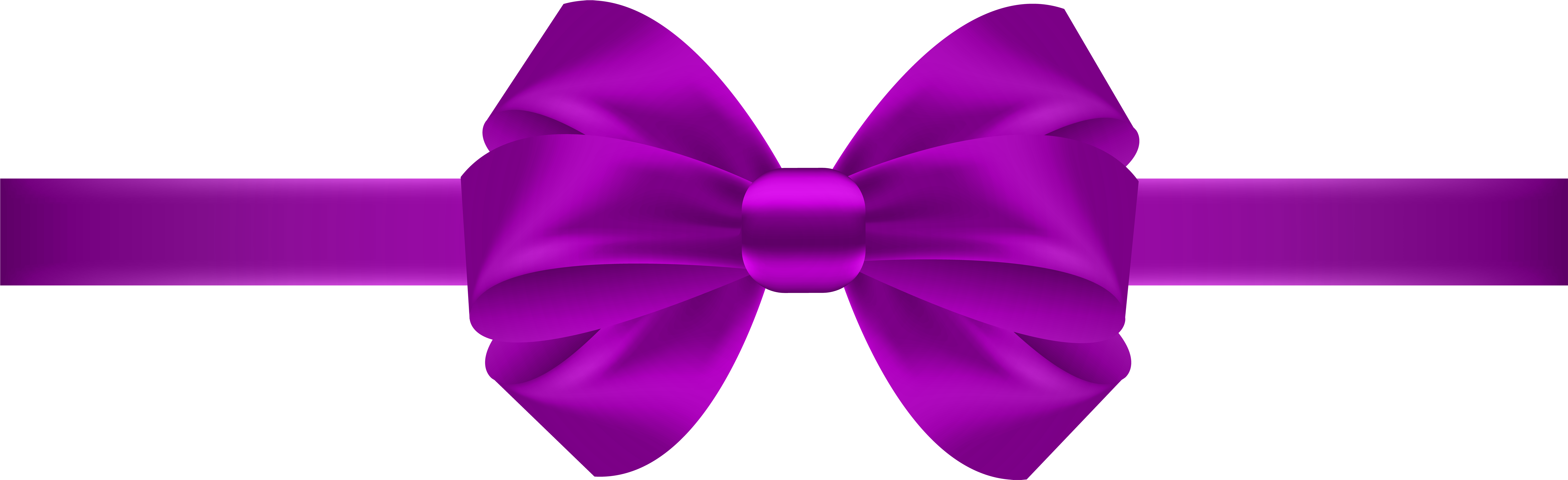Bow Purple Transparent Png Clip Art - Purple Ribbon Transparent Background (8000x2514), Png Download