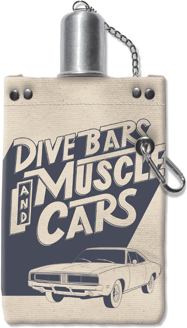 Dive Bars Muscle Cars Canvas Flask - Ford Torino Talladega (1200x1200), Png Download