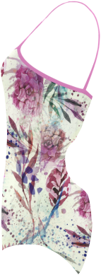 Watercolor Flowers Strap Swimsuit - Bikini (500x500), Png Download