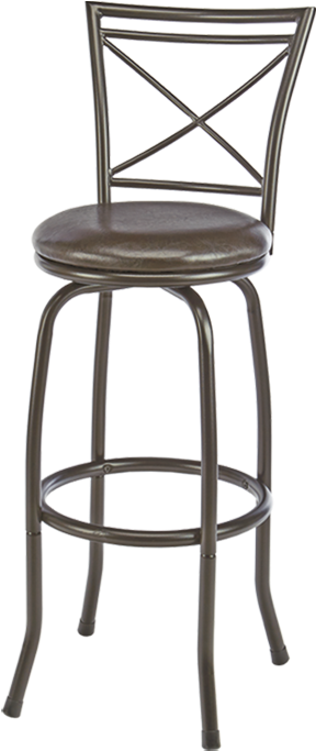 Bar Stools With Backs In Metal (496x865), Png Download