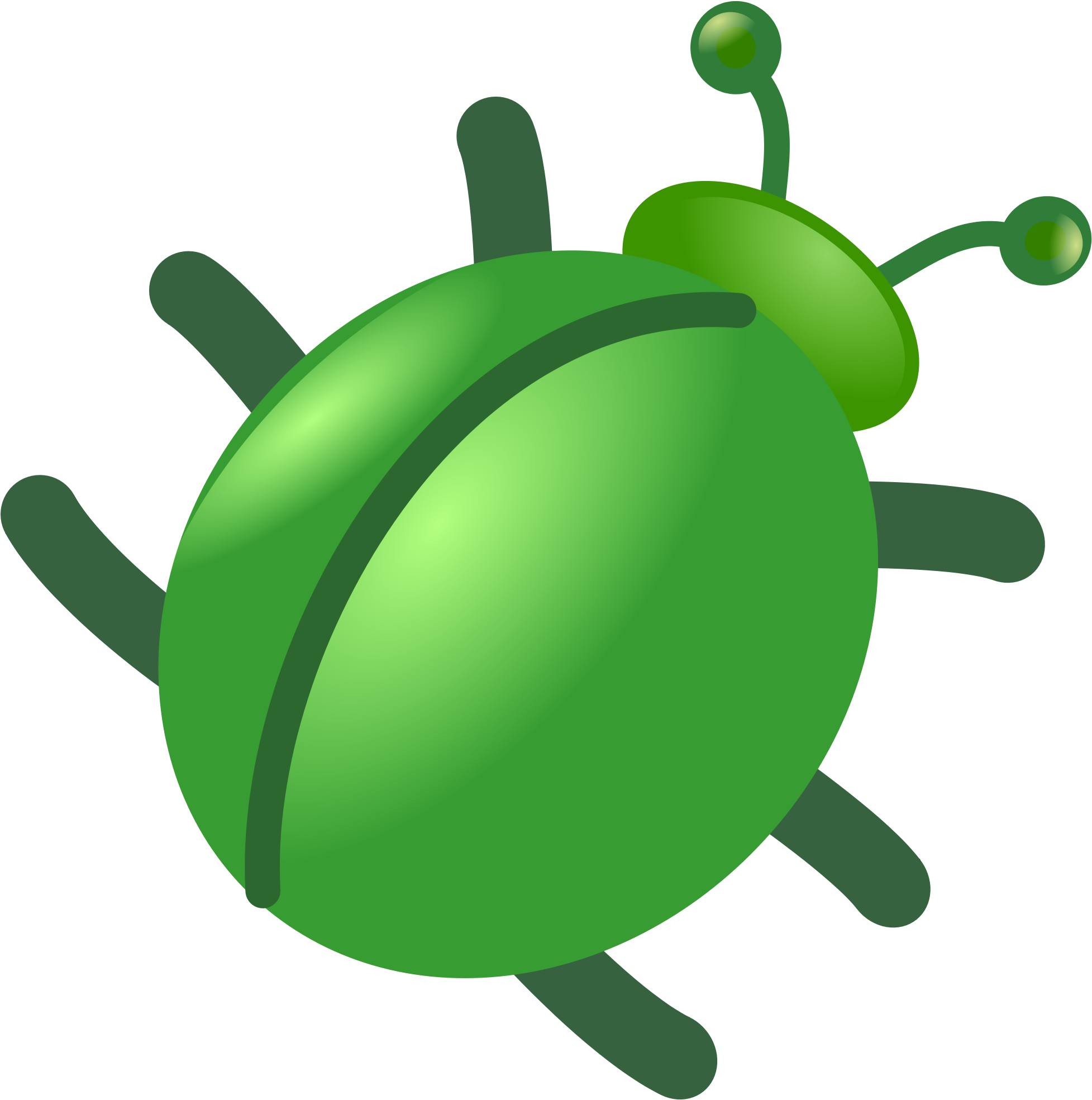 New Svg Image - Green Bug Png (2000x2004), Png Download