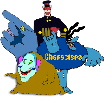 Characters Yellow Submarine Movie, Under The Sea Theme, - Beatles Movie Yellow Submarine (398x375), Png Download
