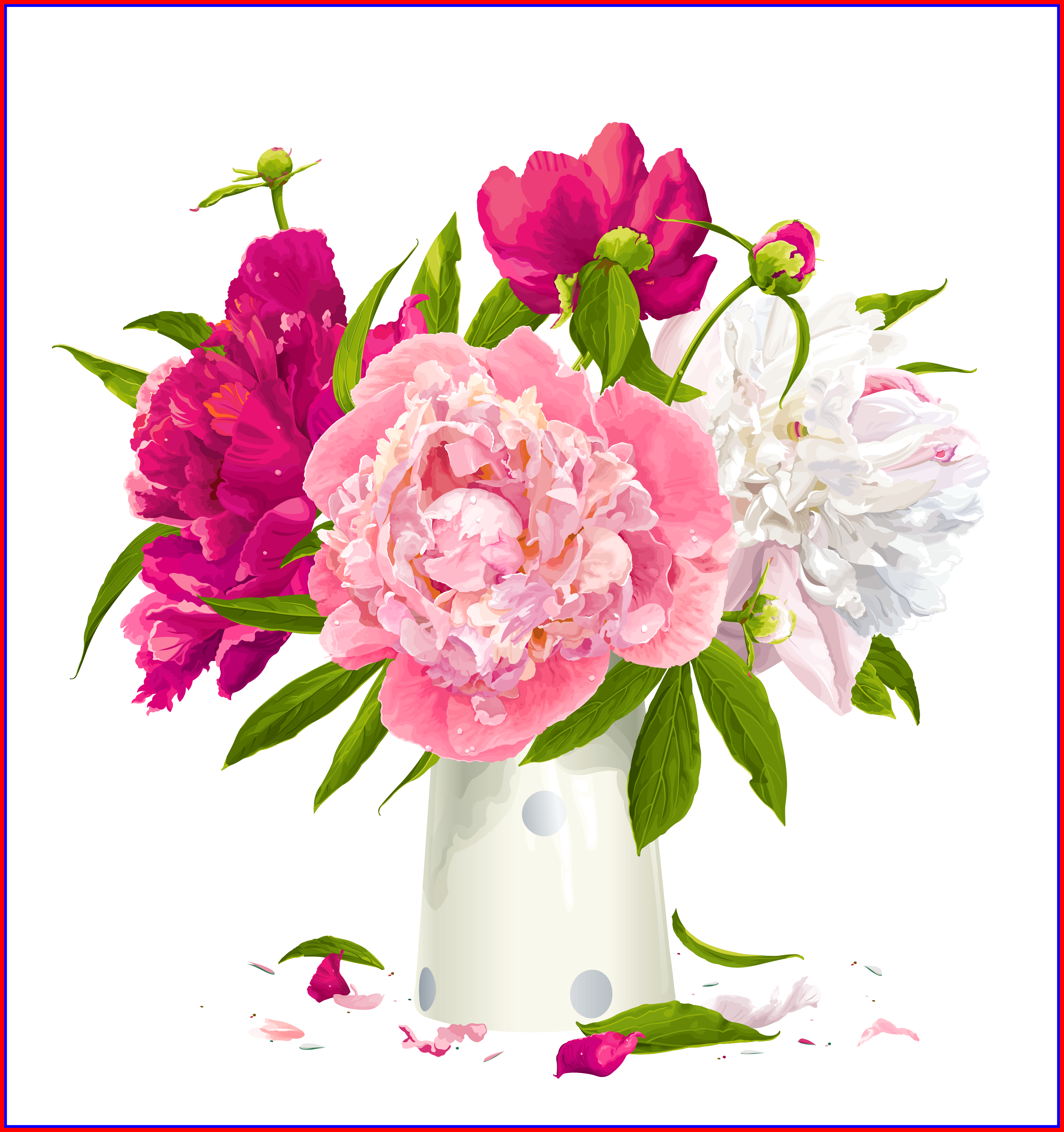 Hydrangea Clipart High Resolution - Peony Flower Clipart (3888x4137), Png Download