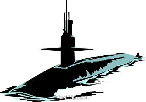 Submarines Royalty Free Vector Clip Art Illustration - Submarine Clipart (480x334), Png Download
