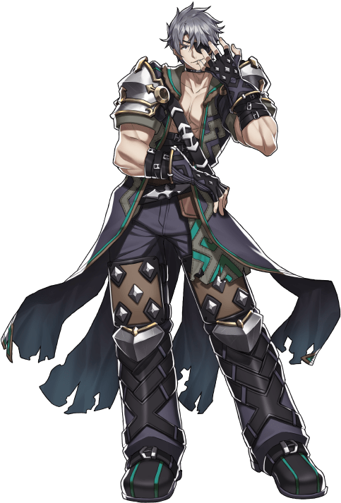 Probably Stupid Post, But Eye-patch Guy's Artwork From - Zeke Xenoblade 2 Weapon (971x712), Png Download