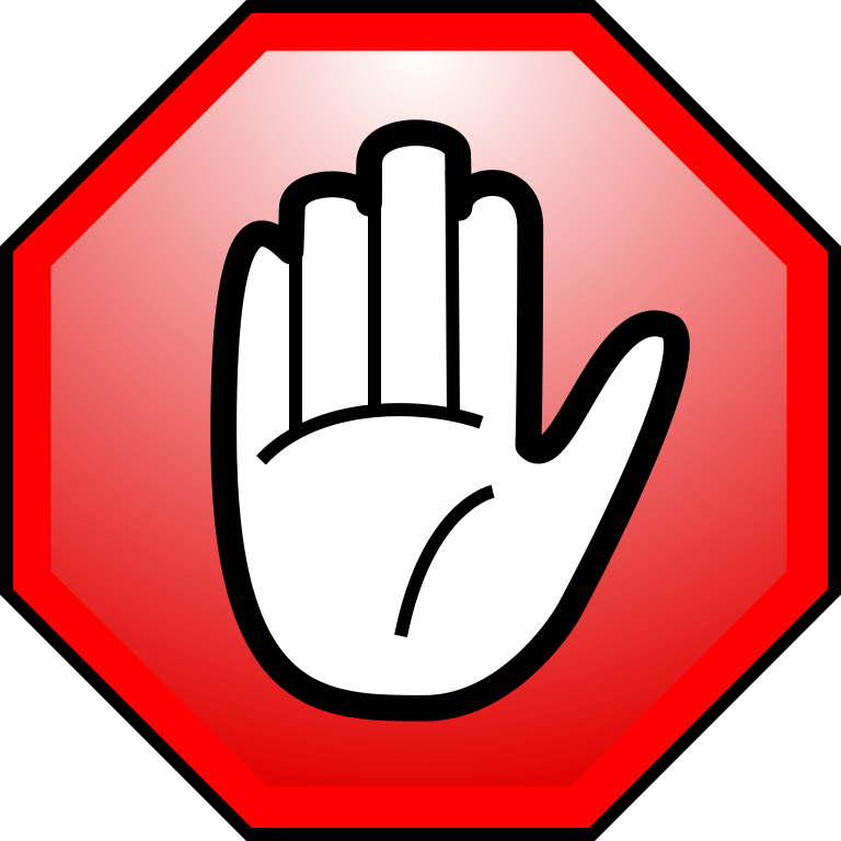 Stop Hand Nuvola Alternate - Stop Hand Clip Art (768x768), Png Download