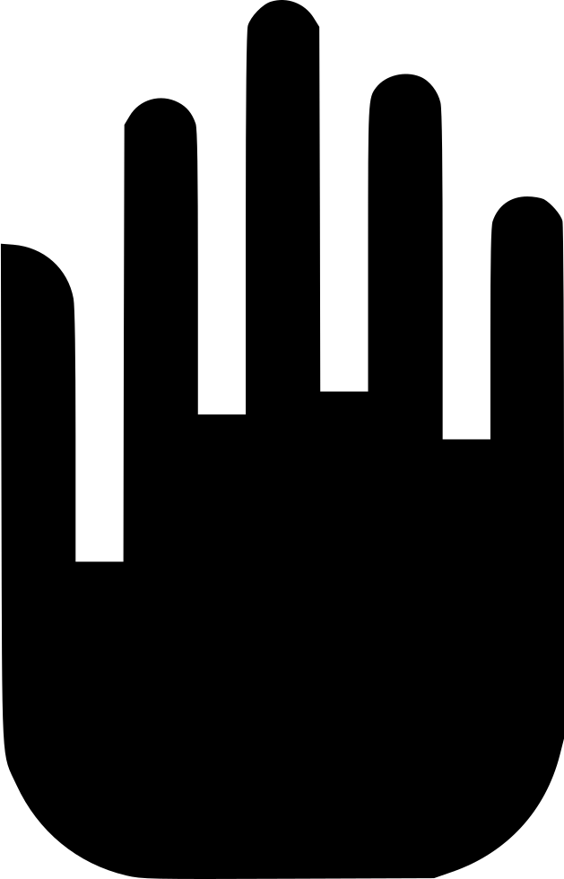 Hand Stop - (629x980), Png Download