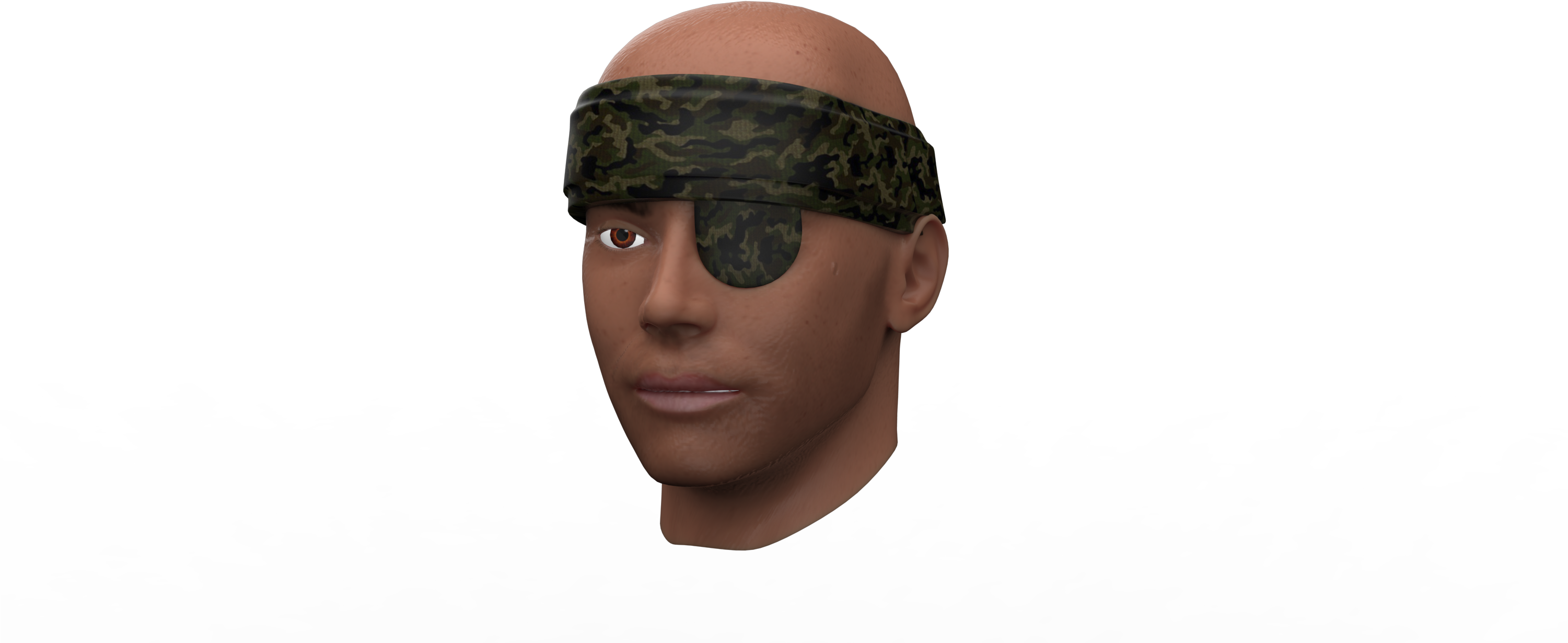 This Invention Is A Headband Made Out Of Camo Fabric - Mannequin (3000x1416), Png Download