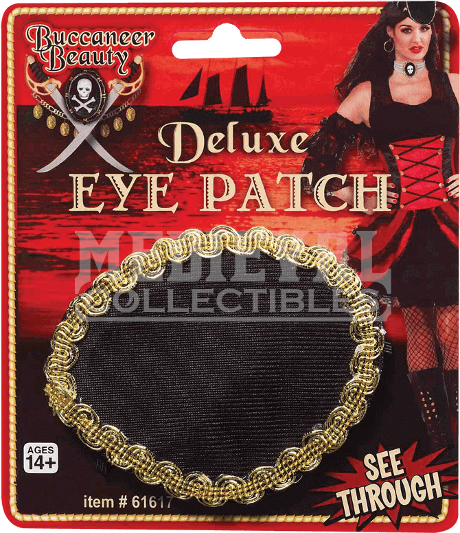 Buccaneer Beauty Deluxe Eye Patch - See Through Pirate Eye Patch Costume Accessory (850x850), Png Download