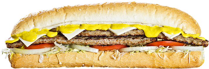 Steakburger Sub - Sub Burger (724x258), Png Download