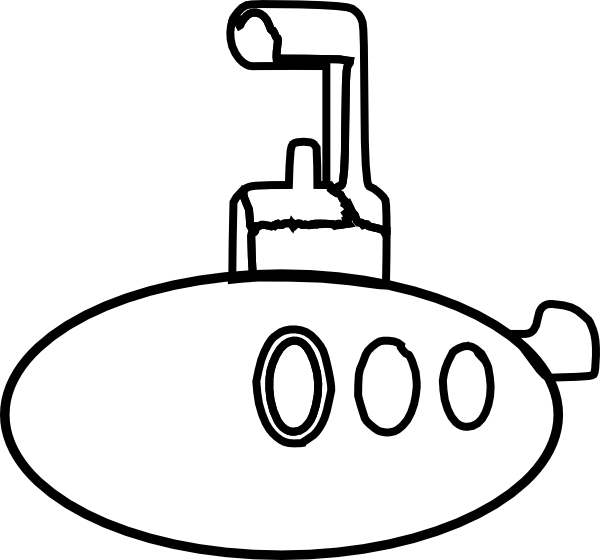 Original Png Clip Art File Submarine Coloring Svg Images (600x560), Png Download