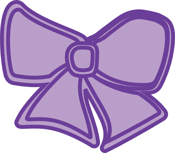Hair Bow Purple Clip Art - Transparent Purple Bow Clipart (600x525), Png Download