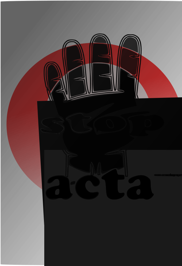 This Free Clipart Png Design Of Stop Acta Clipart Has (636x900), Png Download