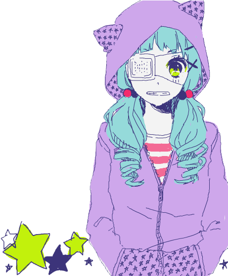 Anime, Eye Patch, And Girl Image - Anime Girl With Eye Patch Render (500x558), Png Download
