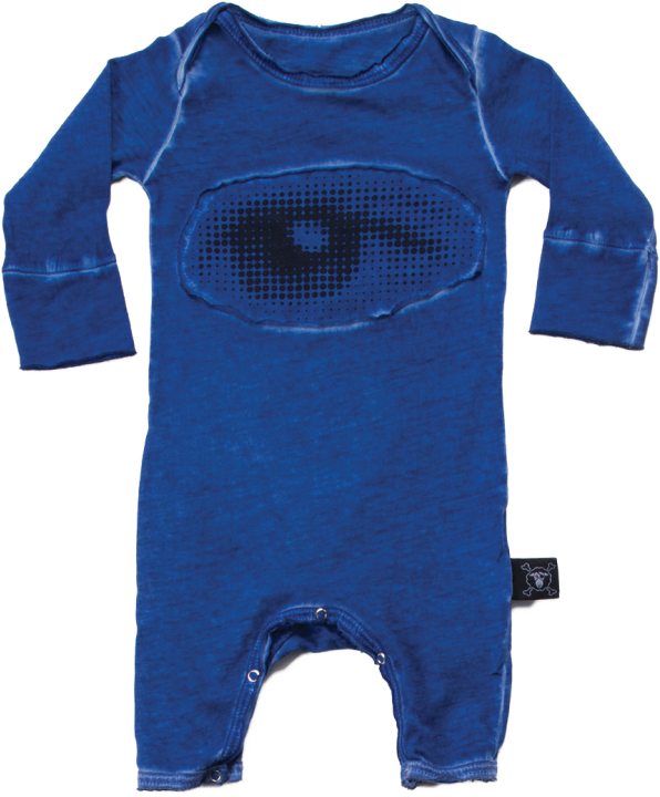 Nununu Eye Patch Playsuit - Blue (960x720), Png Download