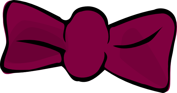 Maroon Bow Tie Clipart (600x317), Png Download