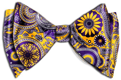 Be The First To Review “design Your Custom Bow Tie - Purple And Gold Bow Tie (500x333), Png Download