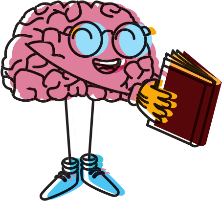 Brain Clipart - Brain Reading A Book (550x550), Png Download